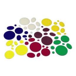 Cercle/ellipse en plastique (épaisseur 3 mm, plusieurs couleurs