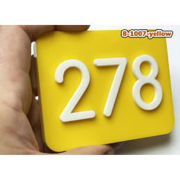 Número de habitación o número de casa placa 3D
