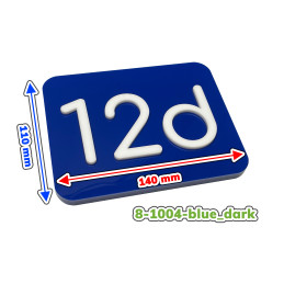 Číslo pokoje nebo číslo domu 3D štítek